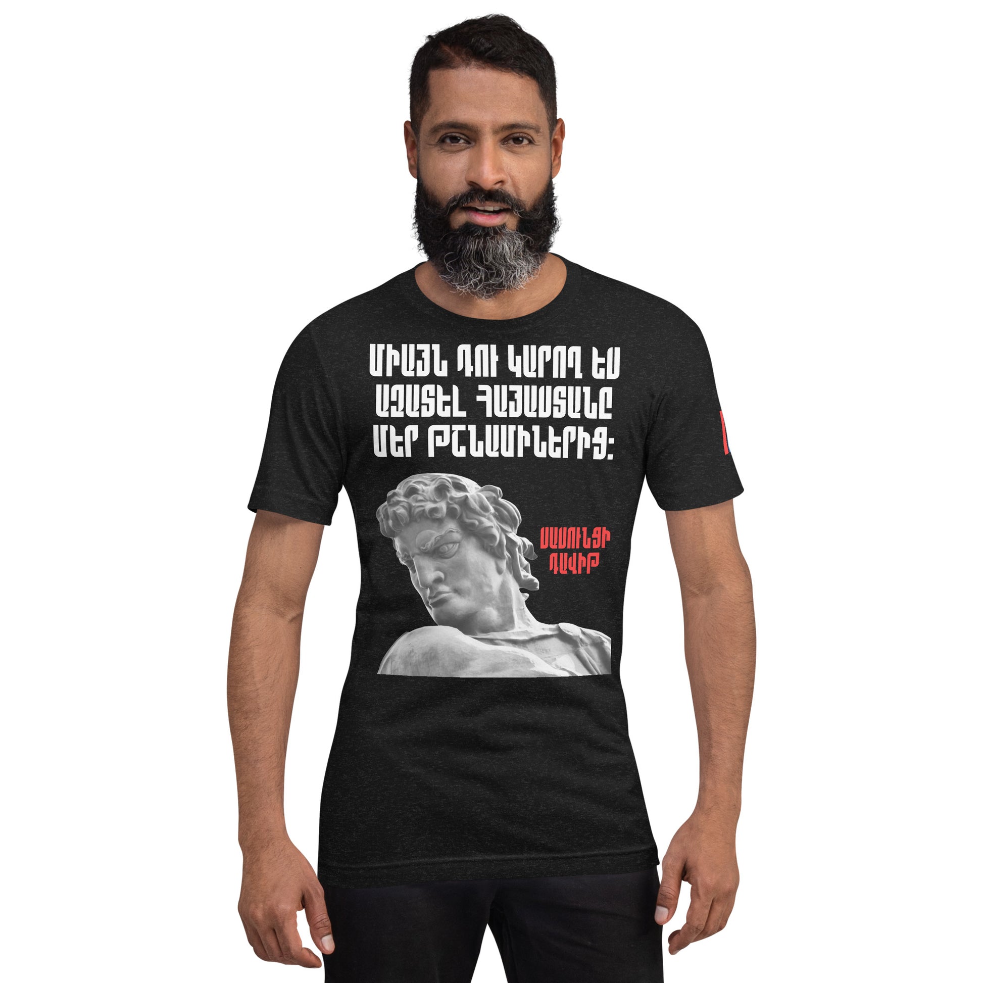 Armenian Genocide Memorial T-shirt | Sassounsi Davit Statue | Unisex Graphic Tee | April 24th, 2025 | Pomegranate Mint (Eastern) Pomegranate Mint