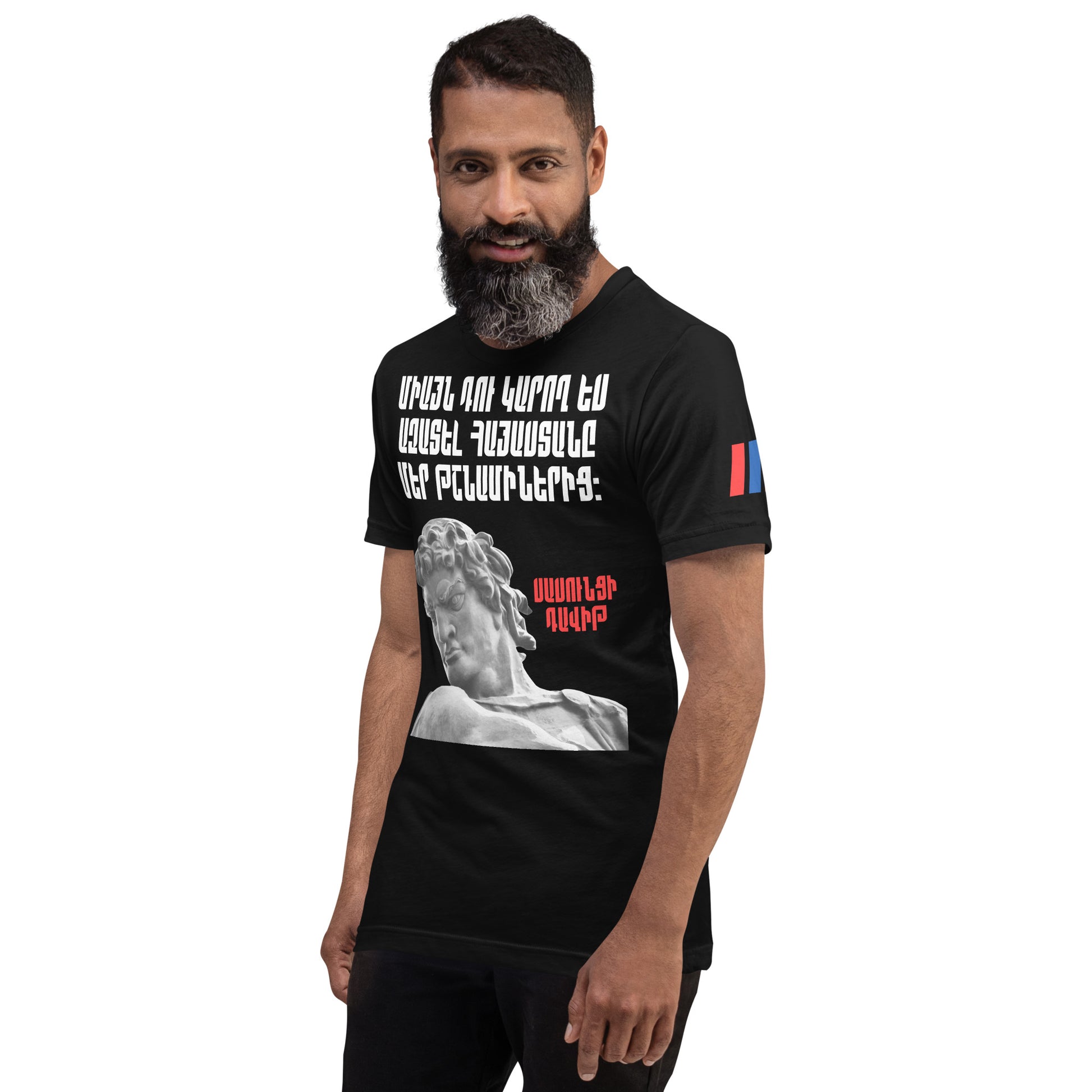 Armenian Genocide Memorial T-shirt | Sassounsi Davit Statue | Unisex Graphic Tee | April 24th, 2025 | Pomegranate Mint (Eastern) Pomegranate Mint