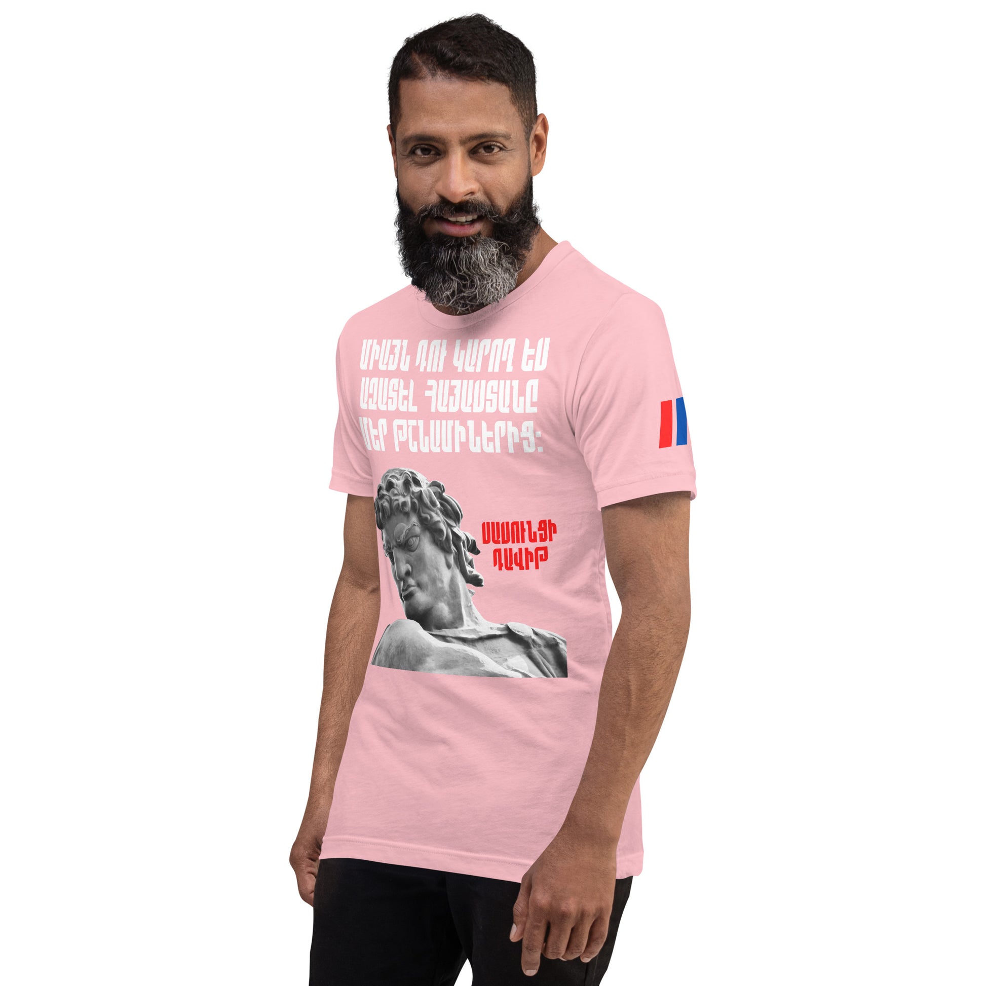 Armenian Genocide Memorial T-shirt | Sassounsi Davit Statue | Unisex Graphic Tee | April 24th, 2025 | Pomegranate Mint (Eastern) Pomegranate Mint