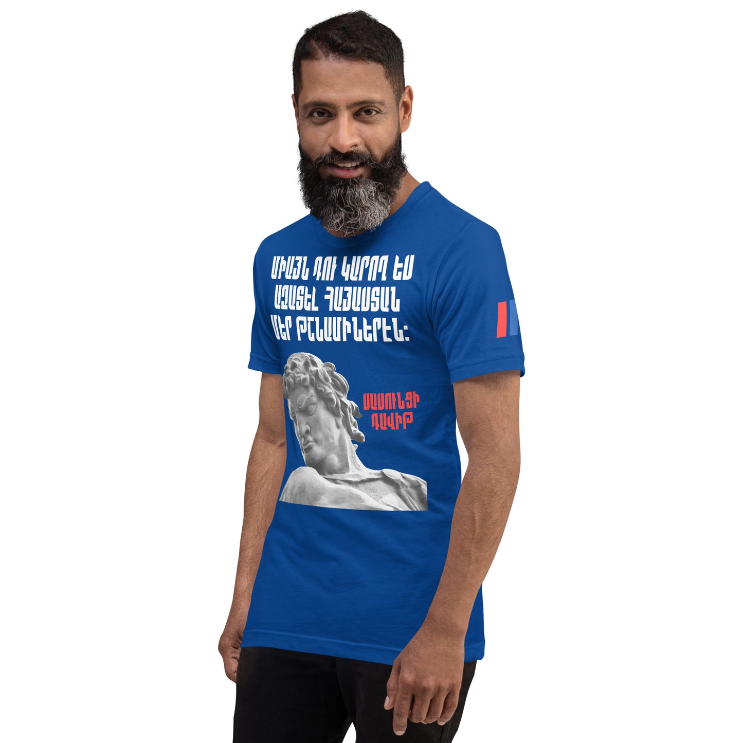 Armenian Genocide Memorial T-shirt | Sassounsi Davit Statue | Unisex Graphic Tee | April 24th, 2025 | Pomegranate Mint (Western) Pomegranate Mint