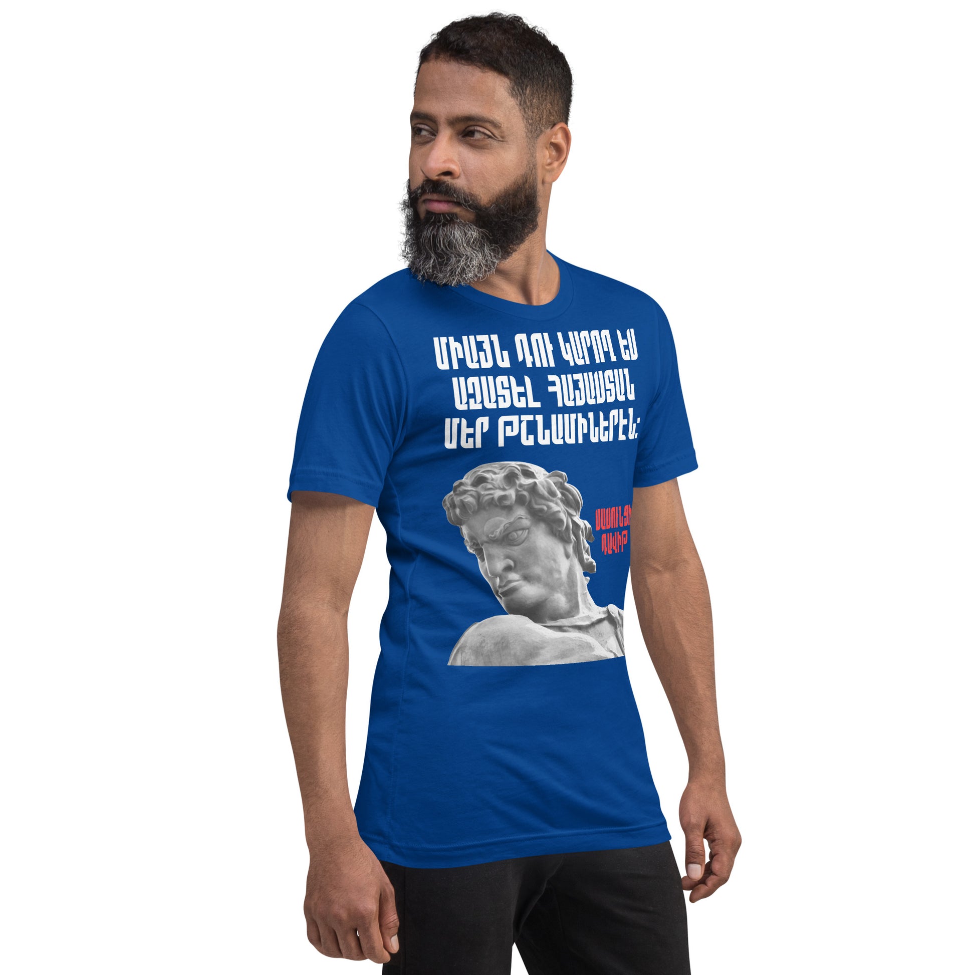 Armenian Genocide Memorial T-shirt | Sassounsi Davit Statue | Unisex Graphic Tee | April 24th, 2025 | Pomegranate Mint (Western) Pomegranate Mint